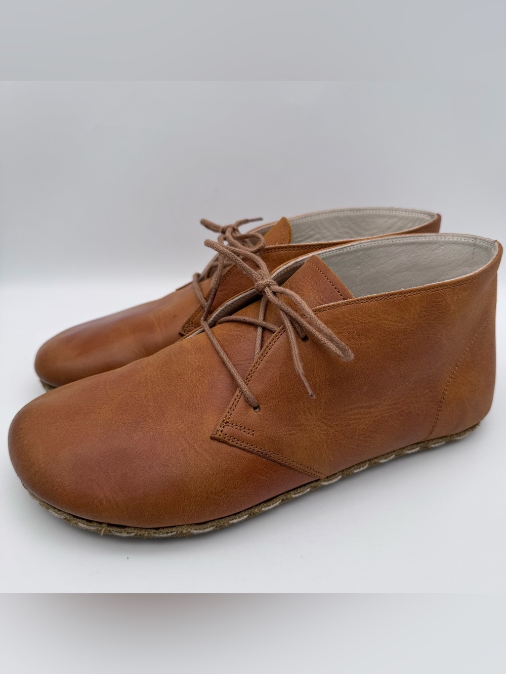Earthing Harmony Grounding Barefoot Chukka Boots Brown Leather Women 42 /11-11.5
